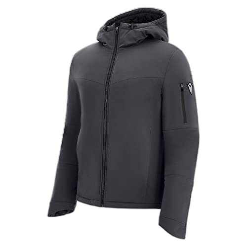 Macron Herren Athleisure FCC Eureka Waterprf Padded Hoody Jacket Gry/Blk Jacke, Grau-Schwarz, XXL von Macron