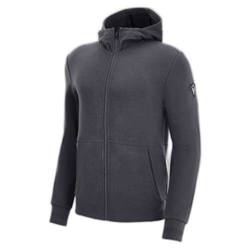 Macron Herren Athleisure FCC Fargo Full Length Zip Hoodie Mgry Man Sweatshirt mit Reißverschluss, grau, M von Macron