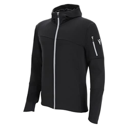 Macron Herren Athleisure Scc Zanzibar Tech Hoody Fzip Blk Man Sweatshirt, Schwarz, XL von Macron