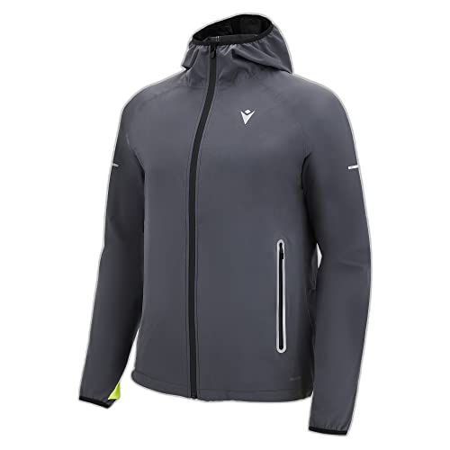 Macron Herren Run FCC Caleb Rain Jacket Light Man Mgry Regenjacke, grau, L von Macron