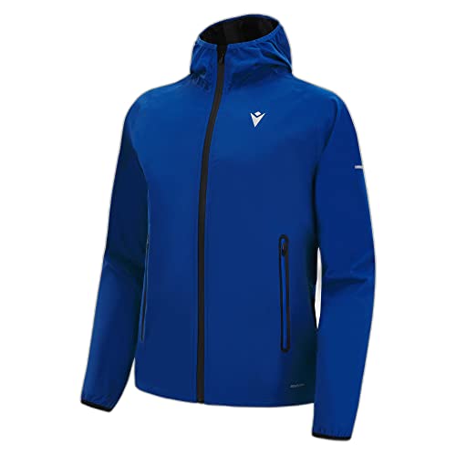 Macron Herren Run FCC Caleb Rain Jacket Light Man Roy/Blk Regenjacke, Royal Schwarz, XXL von Macron