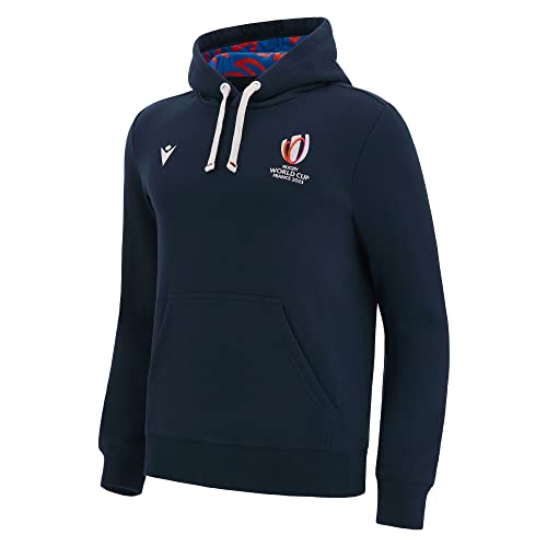 Macron Kapuzen-Sweatshirt für Erwachsene, Rugby World Cup 2023, offiziell, blau, XX-Large von Macron