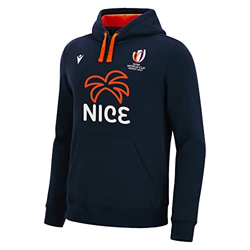 Macron Nice Rugby World Cup 2023 Kapuzenpullover, offizielles Lizenzprodukt, blau, 3XL von Macron