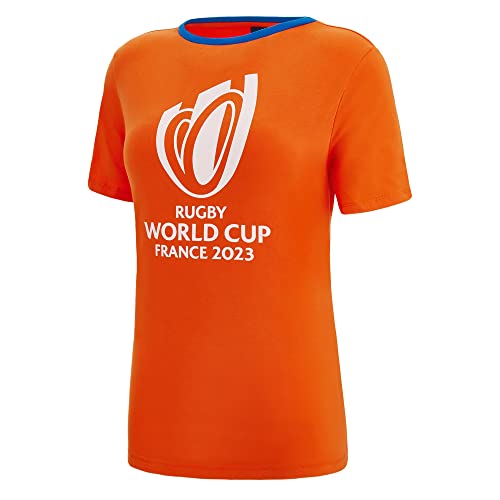 Macron T-Shirt für Damen, Rugby World Cup 2023, offizielles Lizenzprodukt, blau, L von Macron