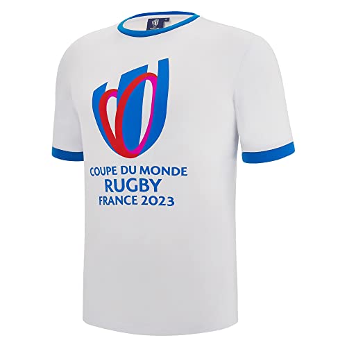 Macron T-Shirt für Erwachsene, Rugby World Cup 2023, offizielles Lizenzprodukt, Blanc, 58 von Macron