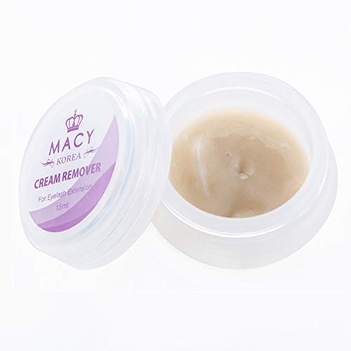 Macy Remover Cream für Wimpernverlängerung | zur hautschonenden Entfernung von künstlichen Wimpern | Farbe: Weiß [15g] von Macy Co. Ltd. Korea