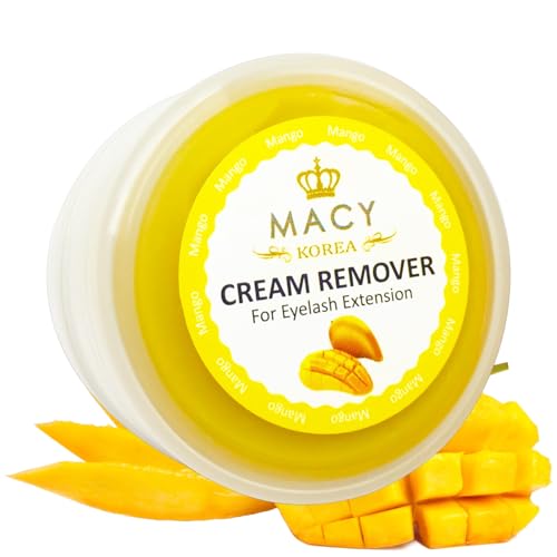 Wimpernremover Cream | Lash Extension Entferner | Zur Schnellen Entfernung von Wimpernverlängerung und Wimpernkleber | verschiedene Düfte | 15g von Macy - Duft: Mango von Macy Co. Ltd. Korea