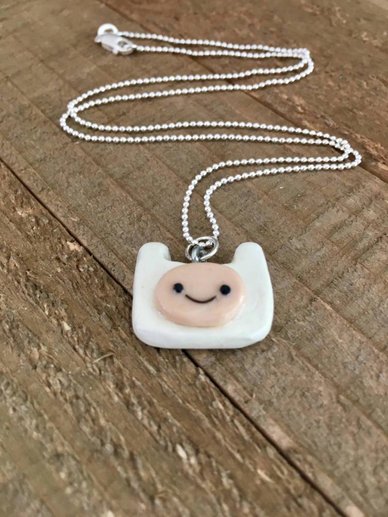 Adventure Time Kette-Finn Kette-Adventure Geschenk-Ton Kette Adventure Time Kette-Finn Kette-Adventure Geschenk-Ton Kette von MacyAnneDesigns
