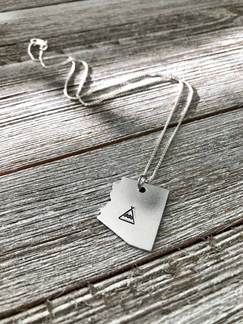 Arizona Halskette - Southwestern Halskette-Arizona Schmuck-Handgestempelte Halskette-Weihnachtsgeschenk-Geschenk Arizona Halskette - Southwestern Halskette-Arizona Schmuck-Handgestempelte Halskette-Weihnachtsgeschenk-Geschenk von MacyAnneDesigns
