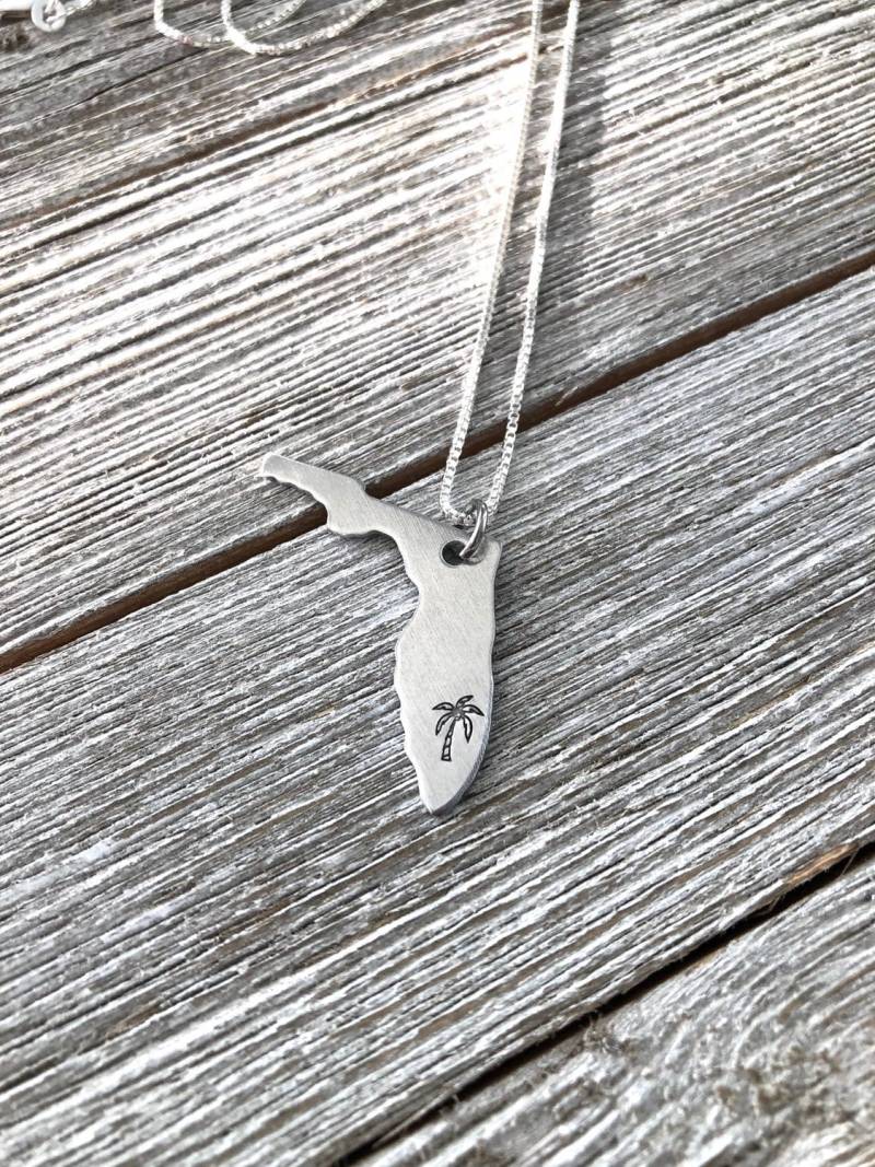 Florida Halskette-Fort Lauderdale Halskette-Florida Schmuck-Handgestempelte Halskette-Weihnachtsgeschenk Florida Halskette-Fort Lauderdale Halskette-Florida Schmuck-Handgestempelte Halskette-Weihnachtsgeschenk von MacyAnneDesigns