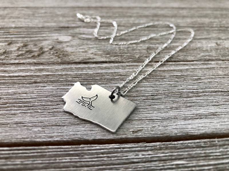 Washington State Halskette-Washington Wal Halskette-Geschenk von MacyAnneDesigns