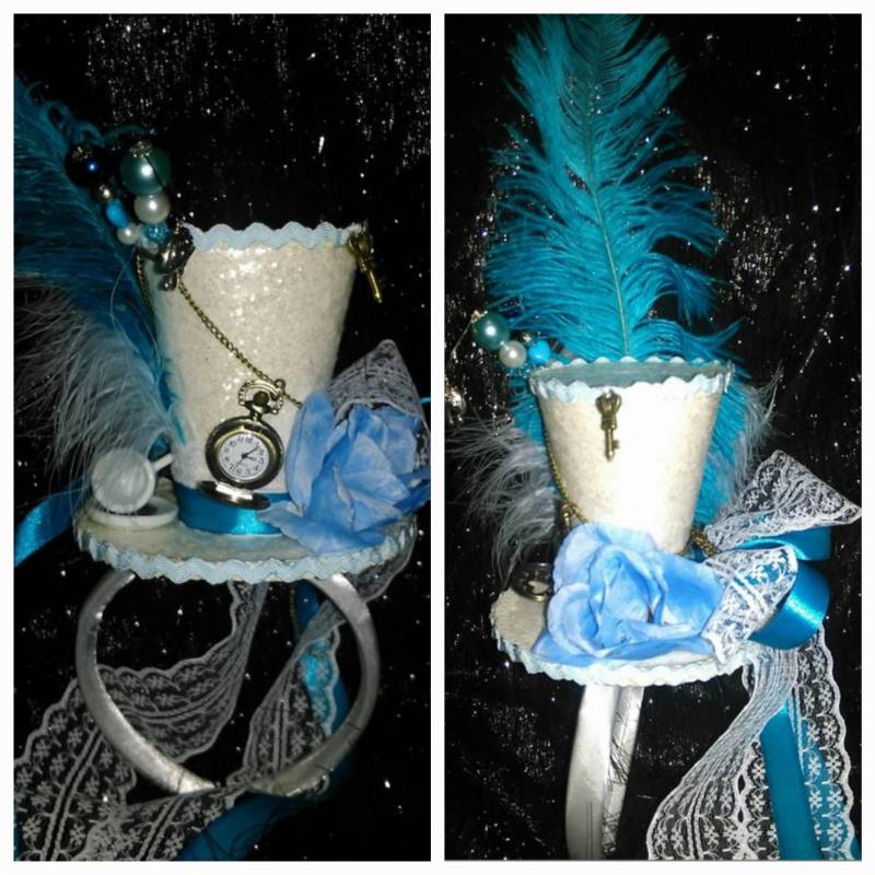 Alice Im Wunderland Unter Den Spiegeln Mini Zylinder Hut Mad Hatter Teeparty Taschenuhr Schlüssel Cosplay Hochzeit Festivals von Mad4Hats