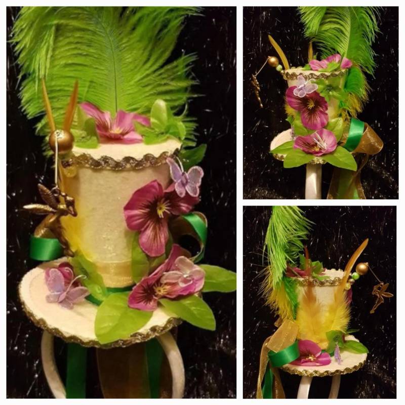 Tinkerbell Fee Minizylinder Peter Pan Märchen Hochzeit Ascot Gartenparty Teeparty Schmetterling von Mad4Hats