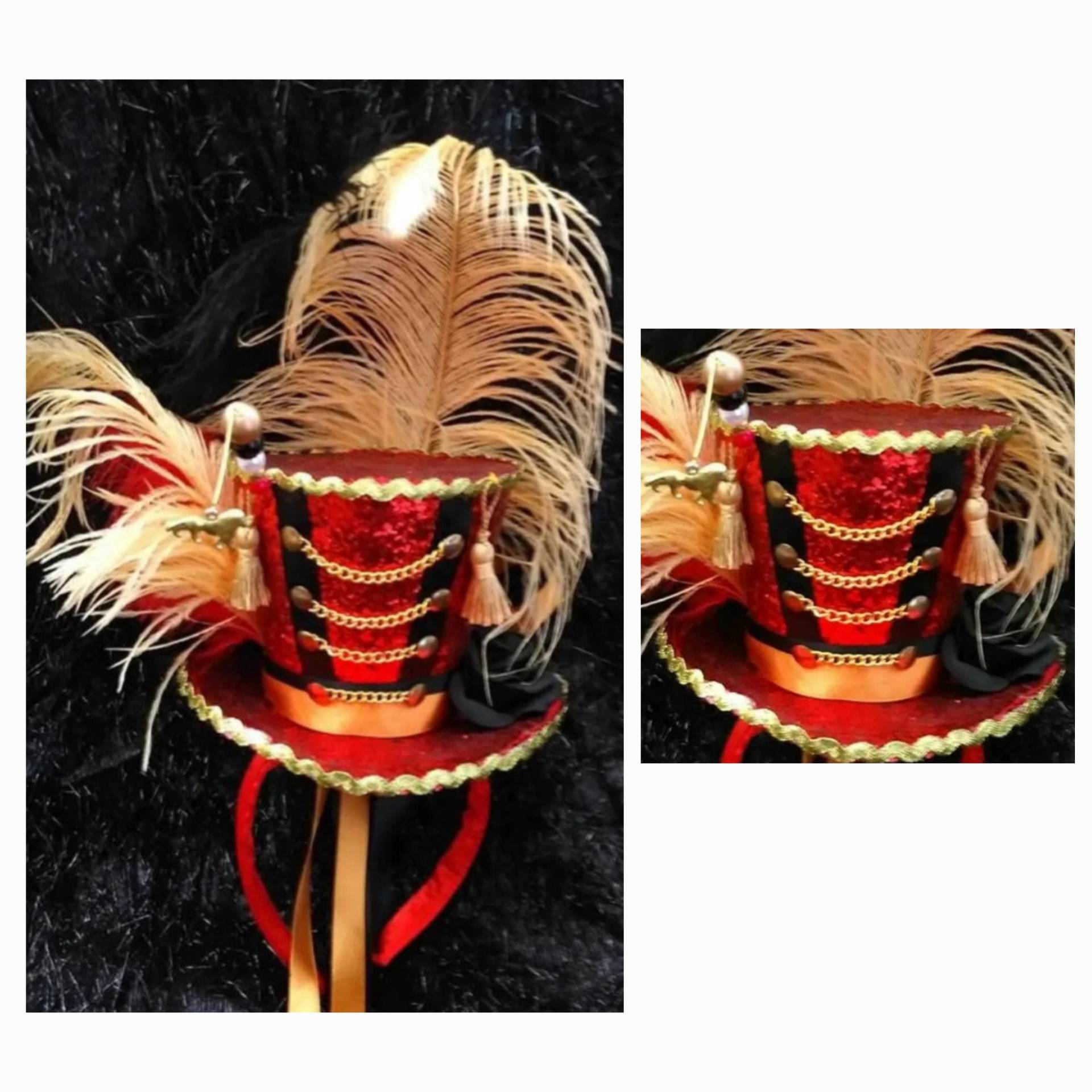 Zirkus Löwenbändiger Mini Zylinder Hut Anführer Ring Showgirl Burlesque von Mad4Hats