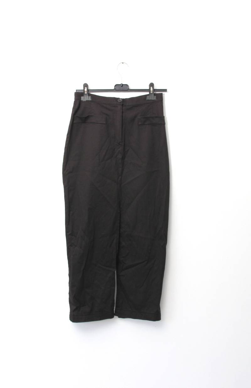 90Er Jahre Schwarzer Enger Rock Mit Tiefem Vorder- Und Rückenschlitz/stretchiger High Waist Zip Fly - S von MadBlackVintage