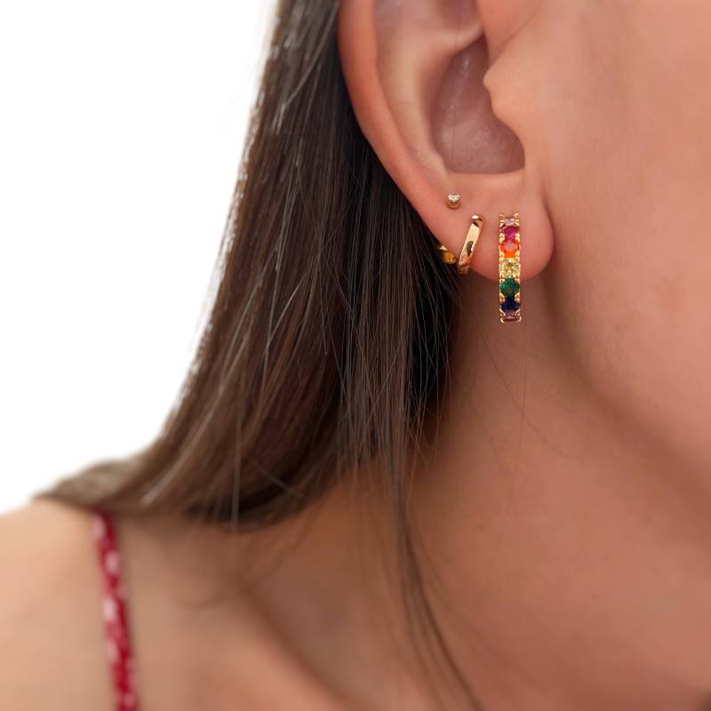 Huggie-Creolen - Cz-Creolen Zierliche Creolen Cz-Ohrringe Handgefertigter Schmuck Personalisierte Geschenke von MadJewelryCo