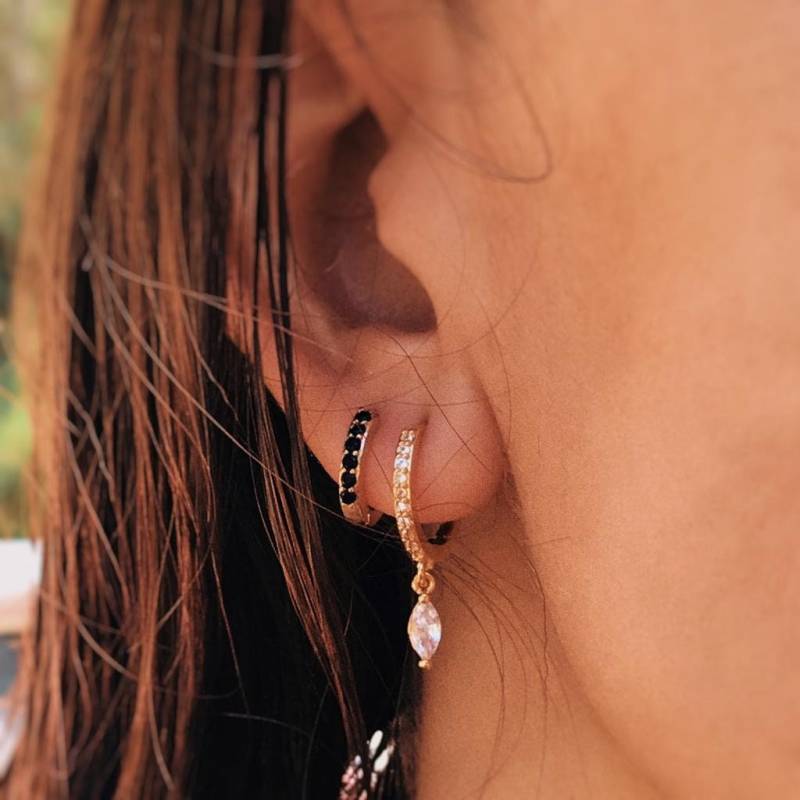 Offene Cz Creolen - Kleine Baumelnde Handgefertigter Schmuck Personalisierte Geschenke Geschenk Für Sie von MadJewelryCo