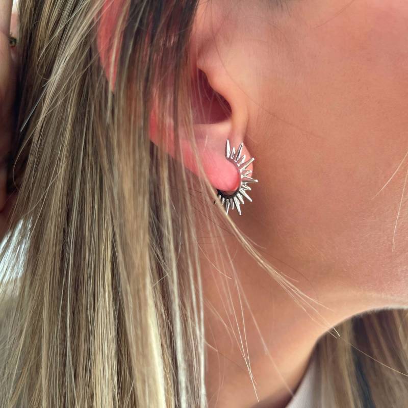 Spiked Hoop Ohrringe - Spike Hoops Offene Personalisierte Geschenke Minimalistisch Schmuck Für Sie Ihn von MadJewelryCo