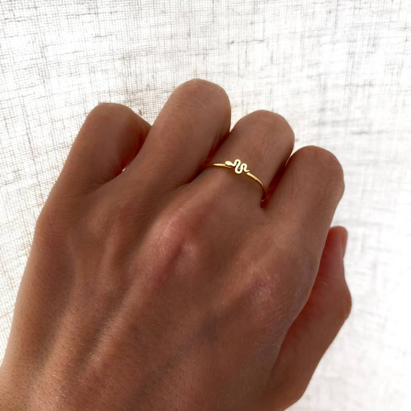 Tierring - Zierlicher Ring Goldring Silberring Wickelring Vintage Zarter Handgefertigter Schmuck Geschenk Für Sie Geschenke von MadJewelryCo