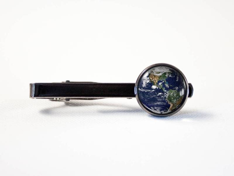 Die Erde Krawattenklammer Planeten Männer Schmuck Krawatte Bar Universum Sonnensystem Blauer Planet Space von MadamIris