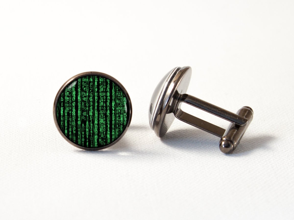 Die Matrix-Manschettenknöpfe Geek Manschette Verbindet Computer Schmuck Sci Fi Manschettenknöpfe Film Kunst Geschenk Binärcode Für Ihn Die Matrix-Manschettenknöpfe Geek Manschette Verbindet Computer Schmuck Sci Fi Manschettenknöpfe Film Kunst Geschenk Binärcode Für Ihn von MadamIris