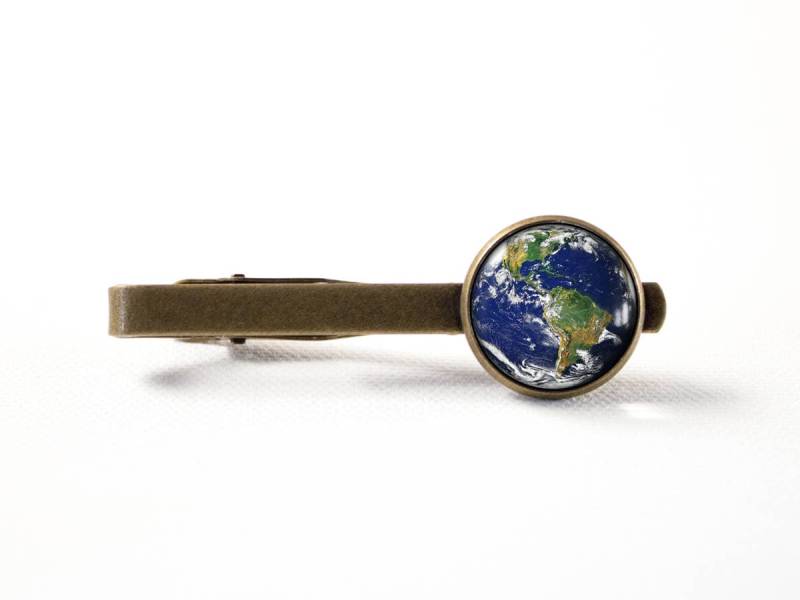 Erde Krawattennadel Vater Geschenk Mann Schmuck Weltraum Krawattenklammer Raum Planeten Planet Galaxy von MadamIris