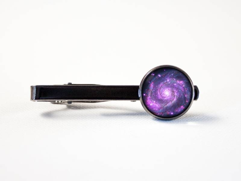 Galaxy Zugstange Universum Krawatte Clip Platz Schmuck Lila Sterne Kosmos Geschenk Für Papa Mann Geschenke von MadamIris