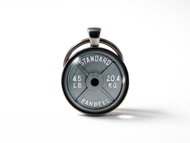Kurzhantel Barbell Schlüsselanhänger Gewichtheben Workout Fitness Schmuck Anhänger Für Männer von MadamIris