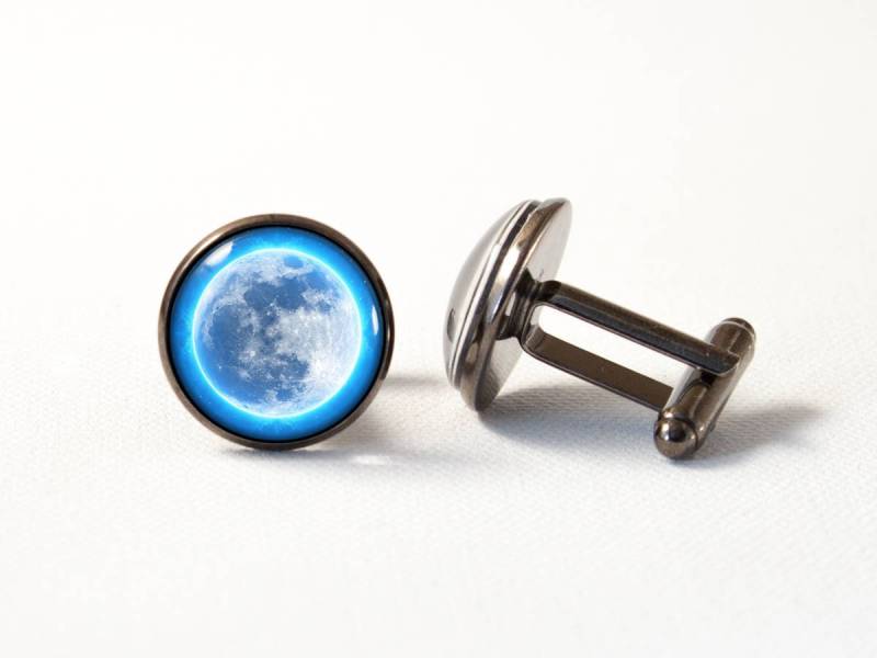 Manschettenknöpfe Luna Hochzeitsgeschenk Mond Geschenk Für Den Bräutigam Hochzeitsschmuck Schmuck Moon Lunar Platz von MadamIris
