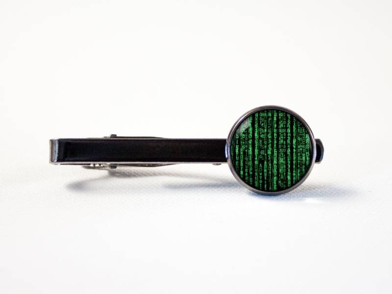 Matrix Code Krawattennadel Computer Männer Schmuck Sci Fi Krawatte Bar Inspiriert Geek Geschenk Freund Sci-Fi-Schmuck Für Papa von MadamIris