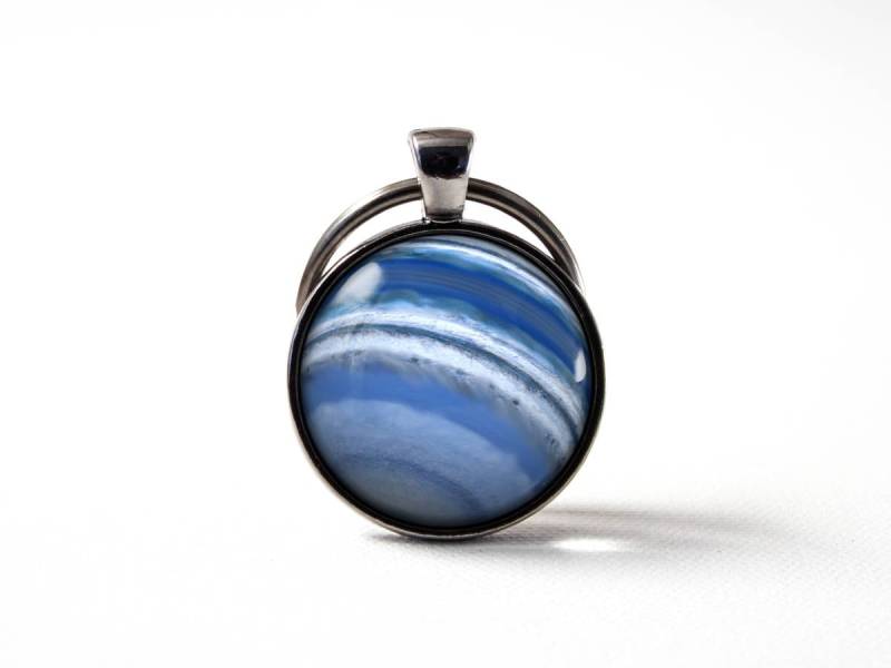 Sonnensystem Glasschlüsselbund Schlüsselring Neptunschlüsselbund Planeten Glasanhänger Weltallschmuck Schlüsselanhänger Fotoschmuck Geschenke von MadamIris