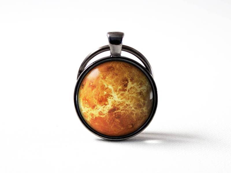 Venus Planet Keychain Geburtstagsgeschenk Schlüsselring Schmuck Space Schlüsselanhänger Sonnensystem Anhänger Cosmic Geschenk Art Star von MadamIris