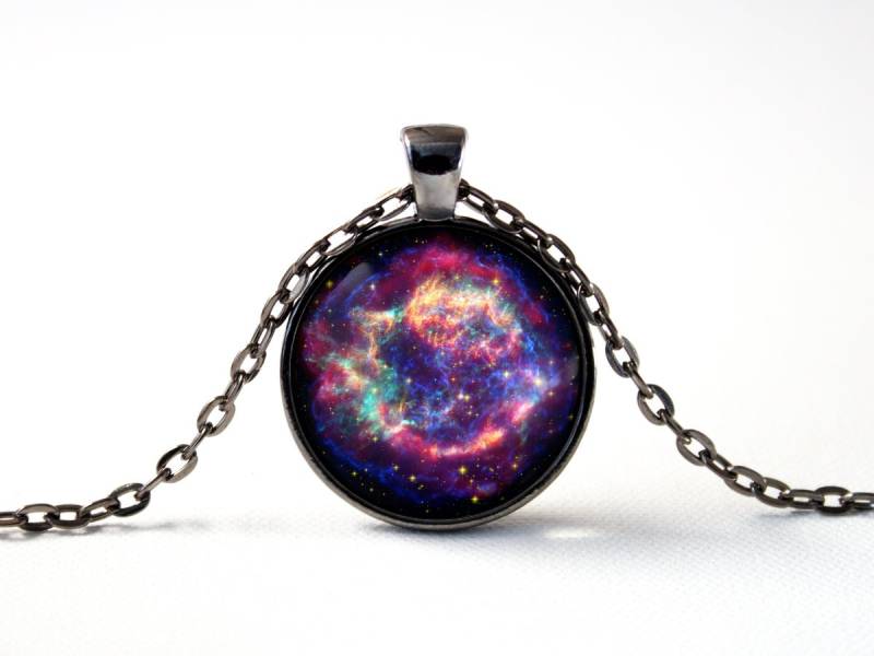 Weltraum Halsketten Celestial Galaxy Geschenk Himmelskörper Schmuck Sterne Astronomie Halskette Wissenschaft Anhänger Kosmos von MadamIris