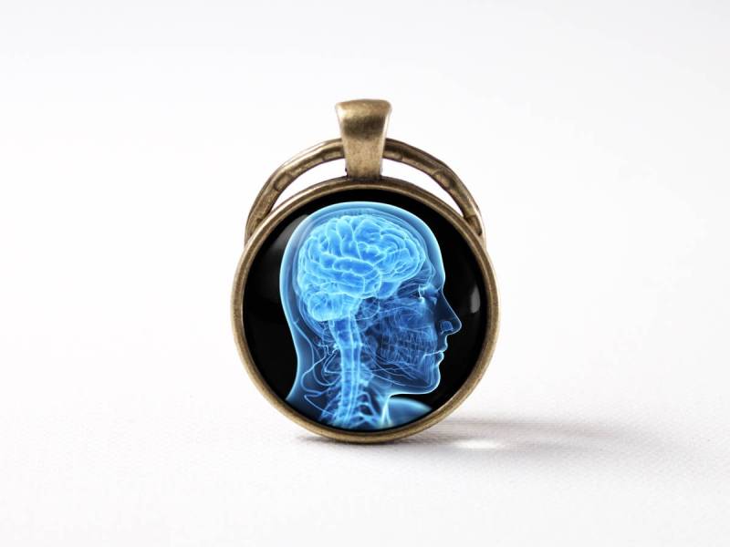 x Ray Schlüsselanhänger Schmuck Geschenk Für Radiologen Medizinisch Doktor Schädel Mitarbeiter Menschliches Gehirn von MadamIris