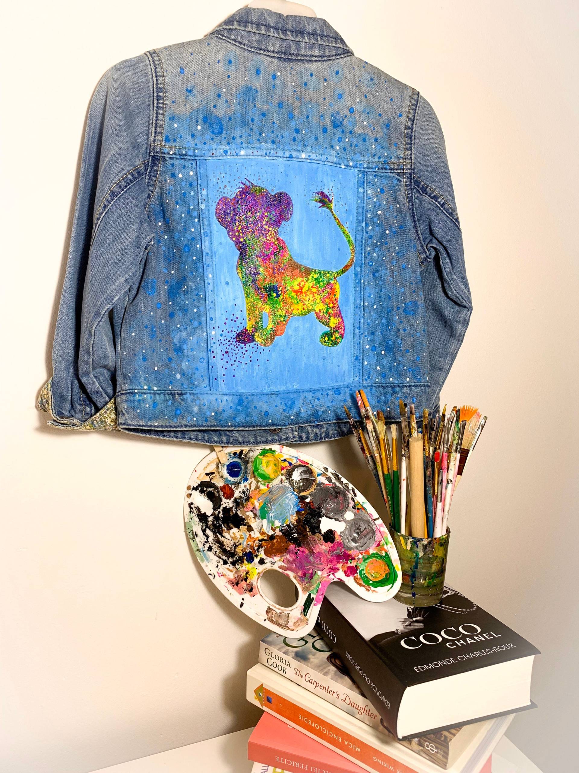 Hand-Painted Jacket. Girl 4-5Y Hand-Painted Jacket. Girl 4-5Y von MadameCouCouArt