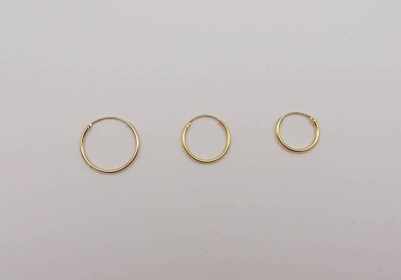 1 Paar Creolen-925Er Silber-Vergoldet-Zart-Filigran von MadameLiAnn