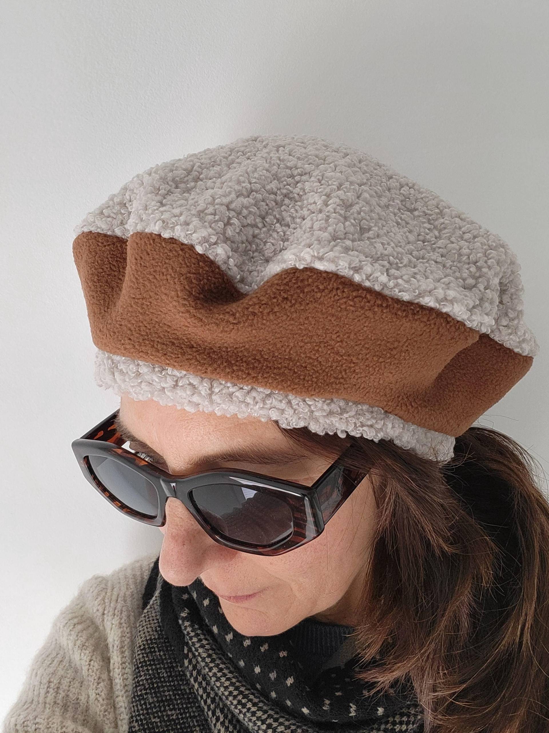 Baskenmütze Beret Barett Damen Teddystoff Fleece Herbst Winter von MadameLinda