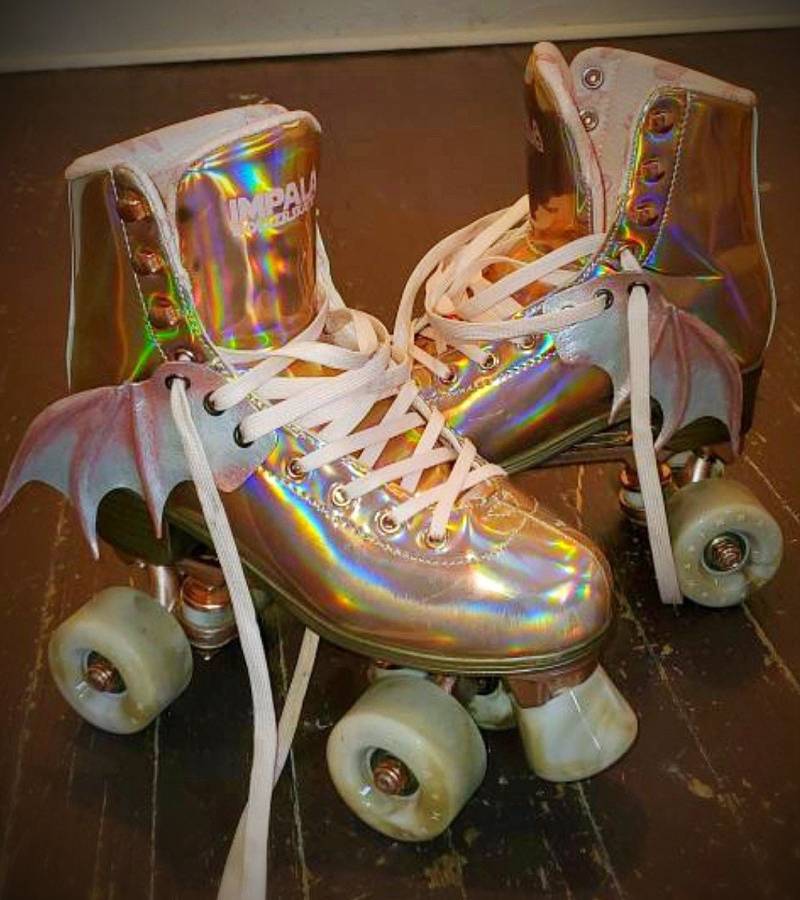 Schuhflügel, Fledermaus Drachenflügel, Cosplay, Custom, Wings, Roller Derby, Rollschuh Zubehör, Alternative Mode. Halloween von MadameMagpieByBea