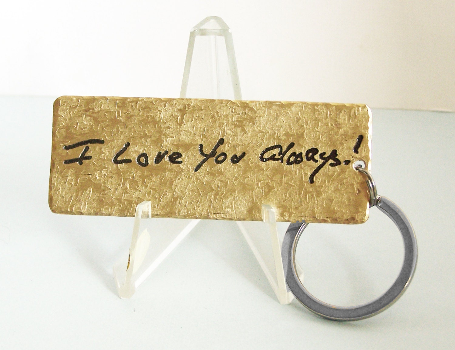 Geätzte Handschrift Schlüsselanhänger - Ihre Auf Einen Benutzerdefinierten von MadamePoindextra