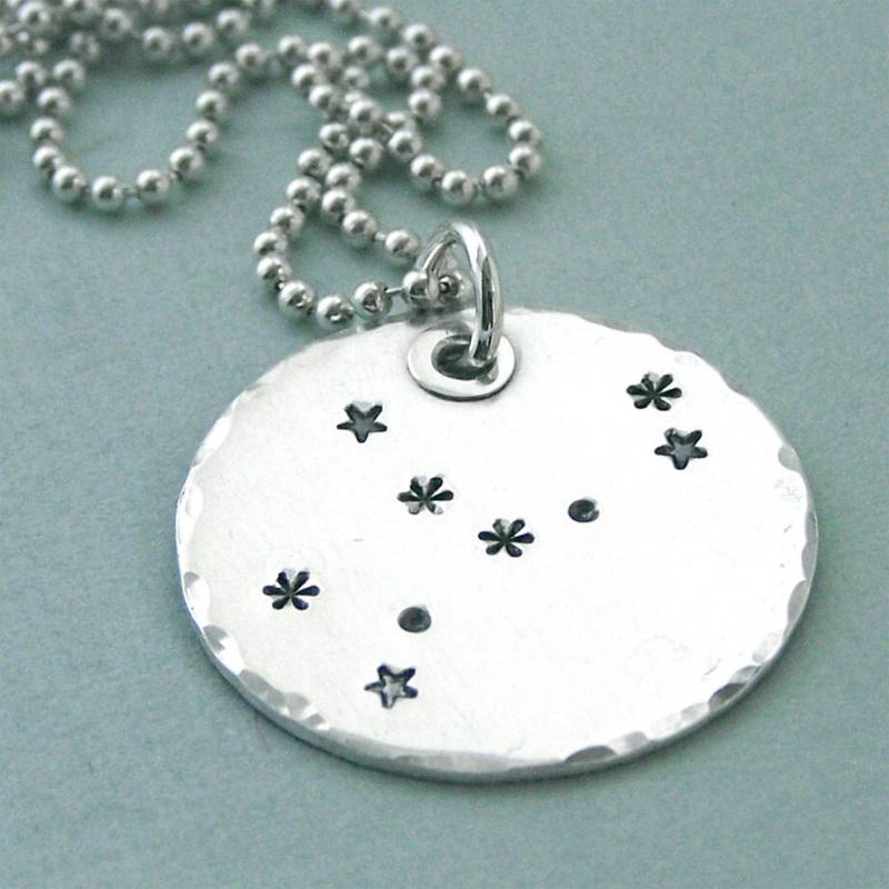 Virgo - Hand Gestempelt Sternbild Halskette Sterlingsilber von MadamePoindextra