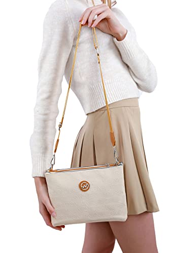 Madamra Women's TRFMDMRA100330 Shoulder Bag, Beige von Madamra