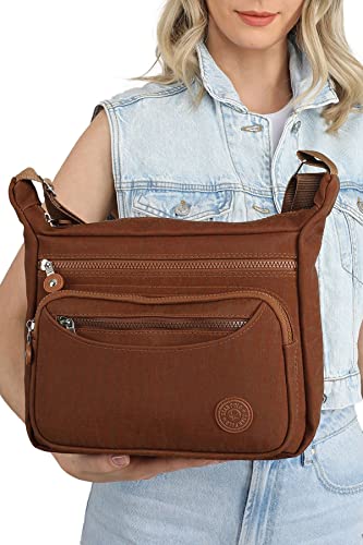 Madamra Women's TRFMDMRA100359 Shoulder Bag, Brown von Madamra