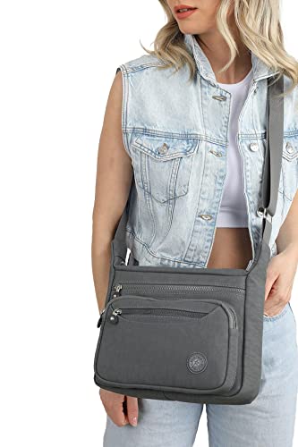 Madamra Damen Trfmdmra100361 Shoulder Bag, Grau, 28x25x13 Cm EU von Madamra