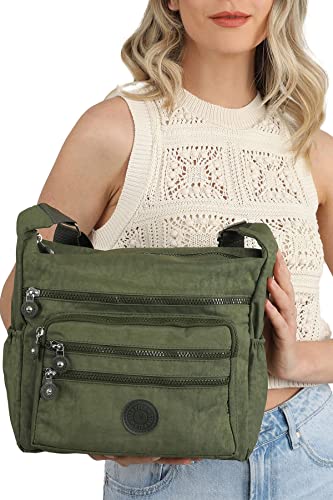 Madamra Damen Trfmdmra100365 Shoulder Bag, Grün, 28x25x13 Cm EU von Madamra