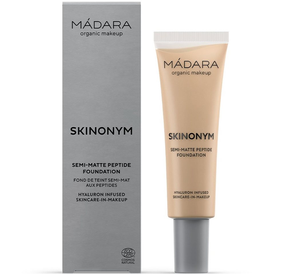 Madara Foundation SKINONYM Semi-Matte Peptide TRUE BEIGE, Beige, 30 ml von Madara