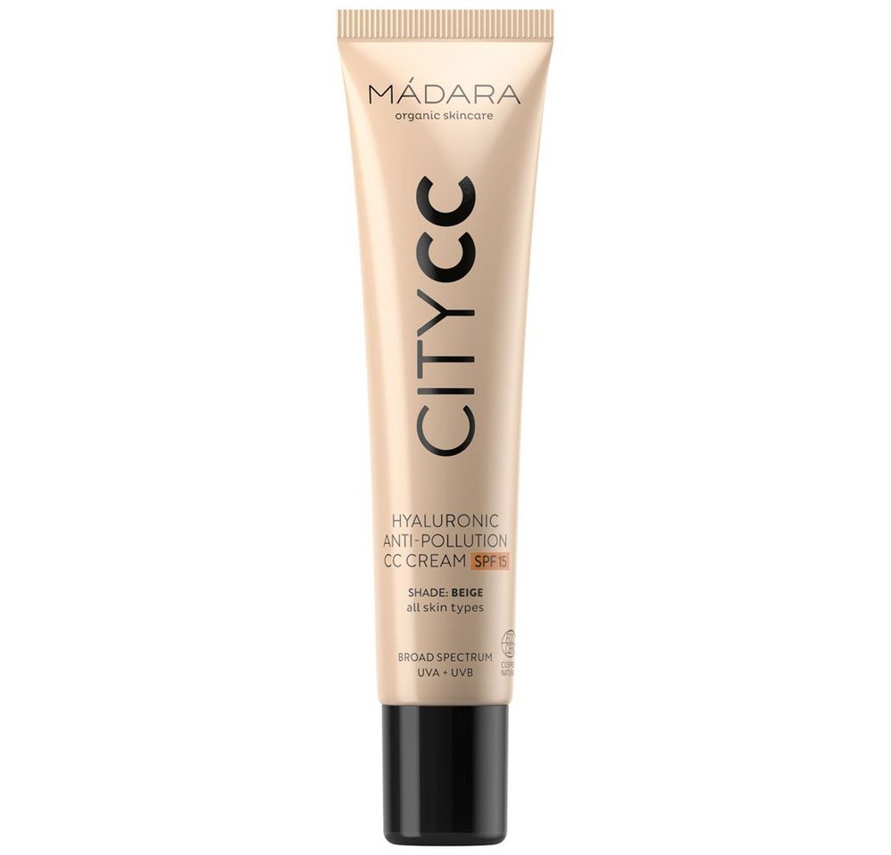 Madara Gesichtspflege CITY CC Hyaluronic Anti-pollution Creme mit LSF beige, 40 ml von Madara