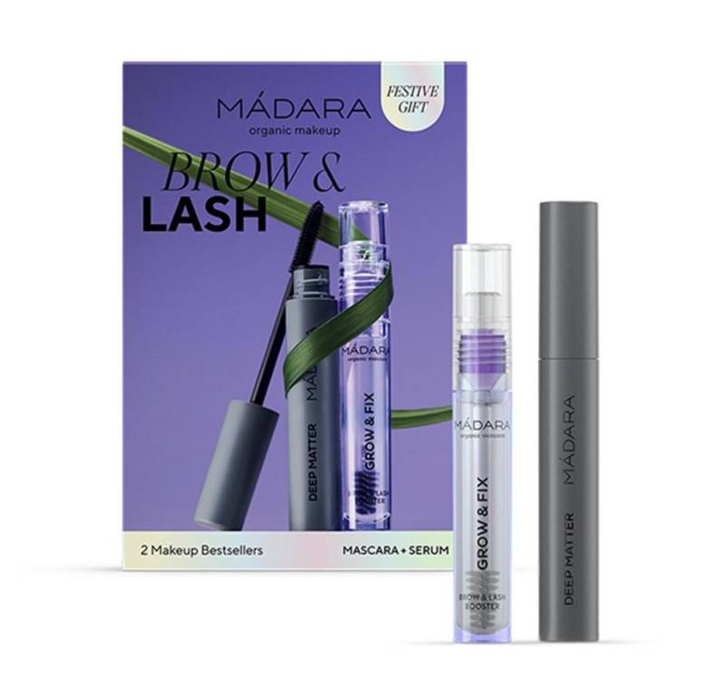 Madara Wimpernpflege Braue & Wimpern Mascara Packung 1pc + Serum Packung von Madara