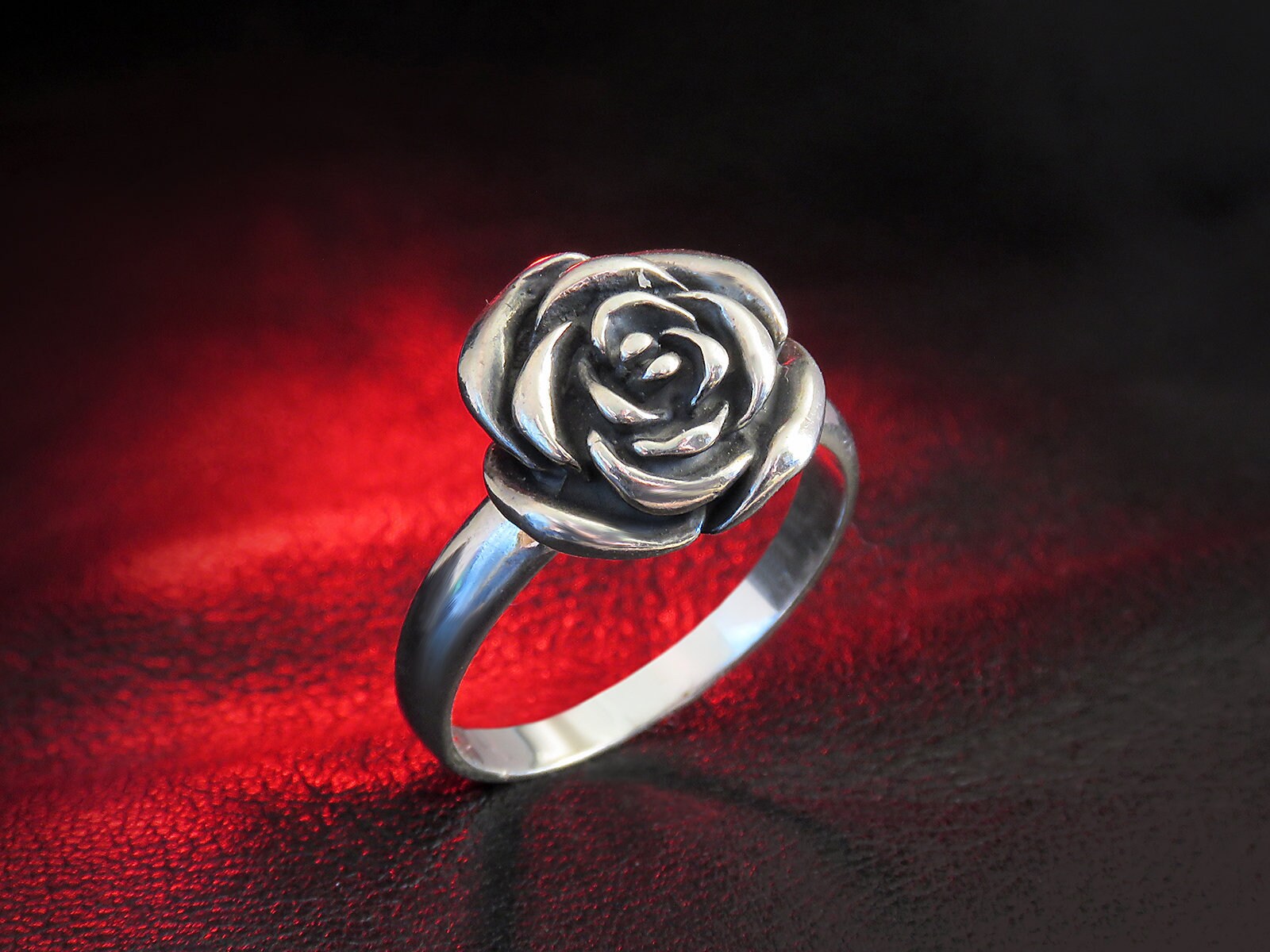Rosen Ring, Sterling Silber, Schmuck von MadaraJewelry