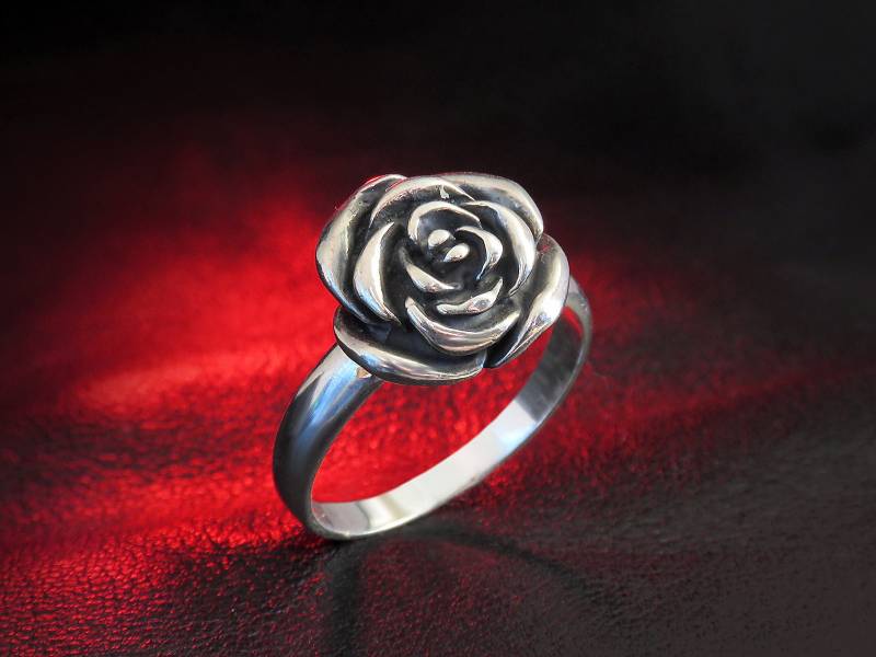 Rosen Ring, Sterling Silber, Schmuck von MadaraJewelry