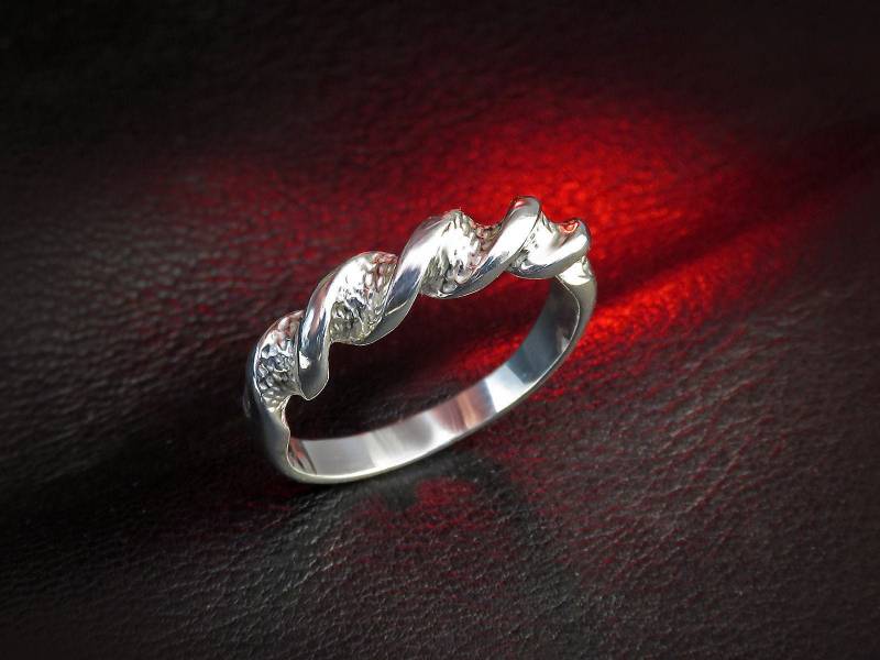 sterling Silber Geflochtener Ring Twisted Knot Band von MadaraJewelry